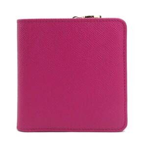 BVLGARI Women's Magenta Leather Bi-fold Wallet 56494a